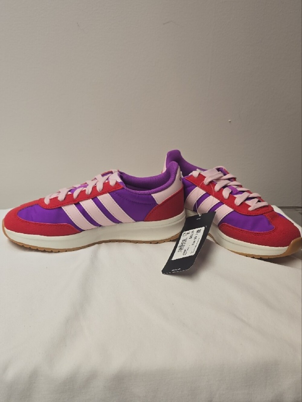 adidas Women's Purple, Red & Light Pink Retro Runner Sneakers - Picture 3 of 8